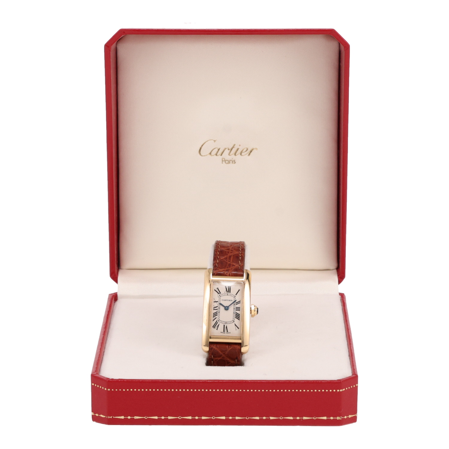 Cartier Tank Américaine  medium model  in yellow gold Ref: Cartier - 2482  Circa 2000