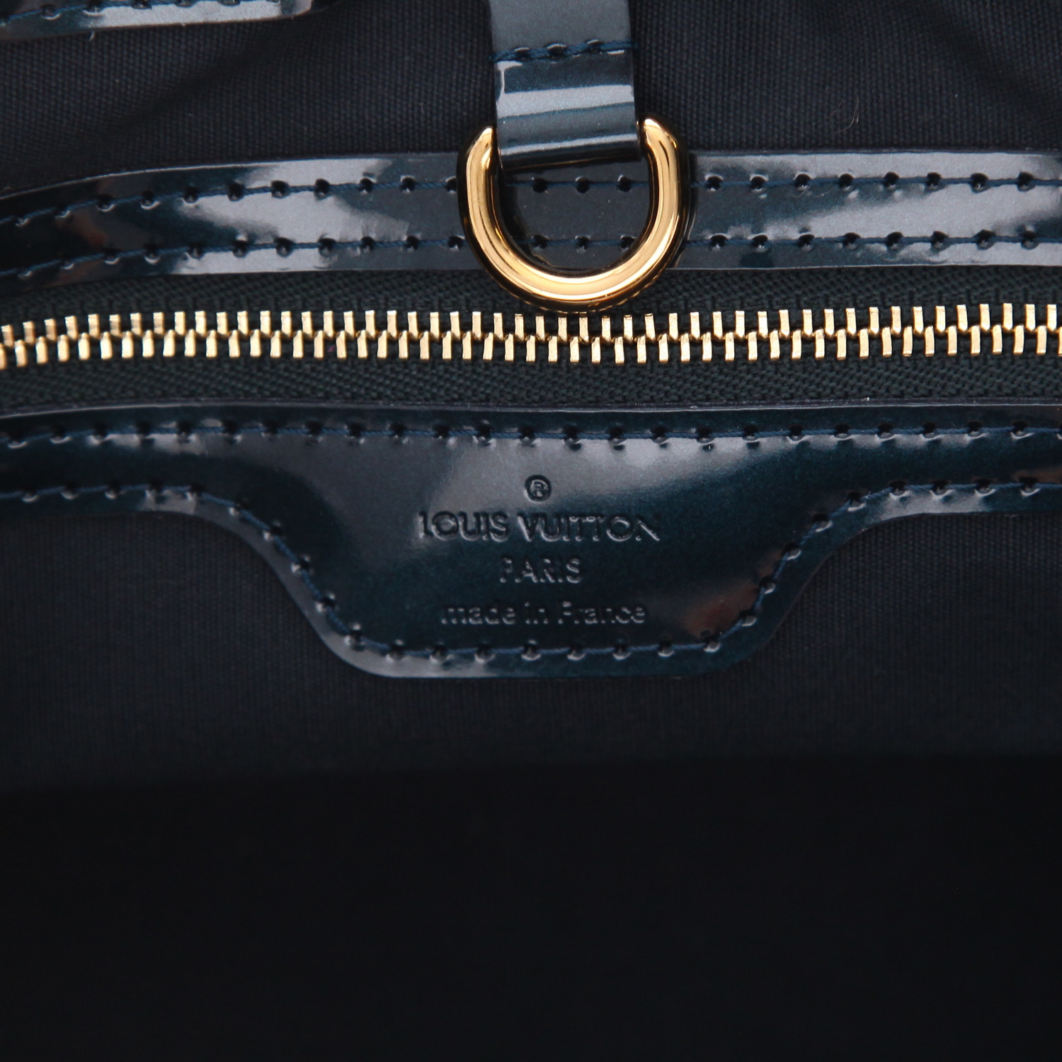 Bolso de mano Louis Vuitton  Wilshire en charol Monogram verde - Detail D2