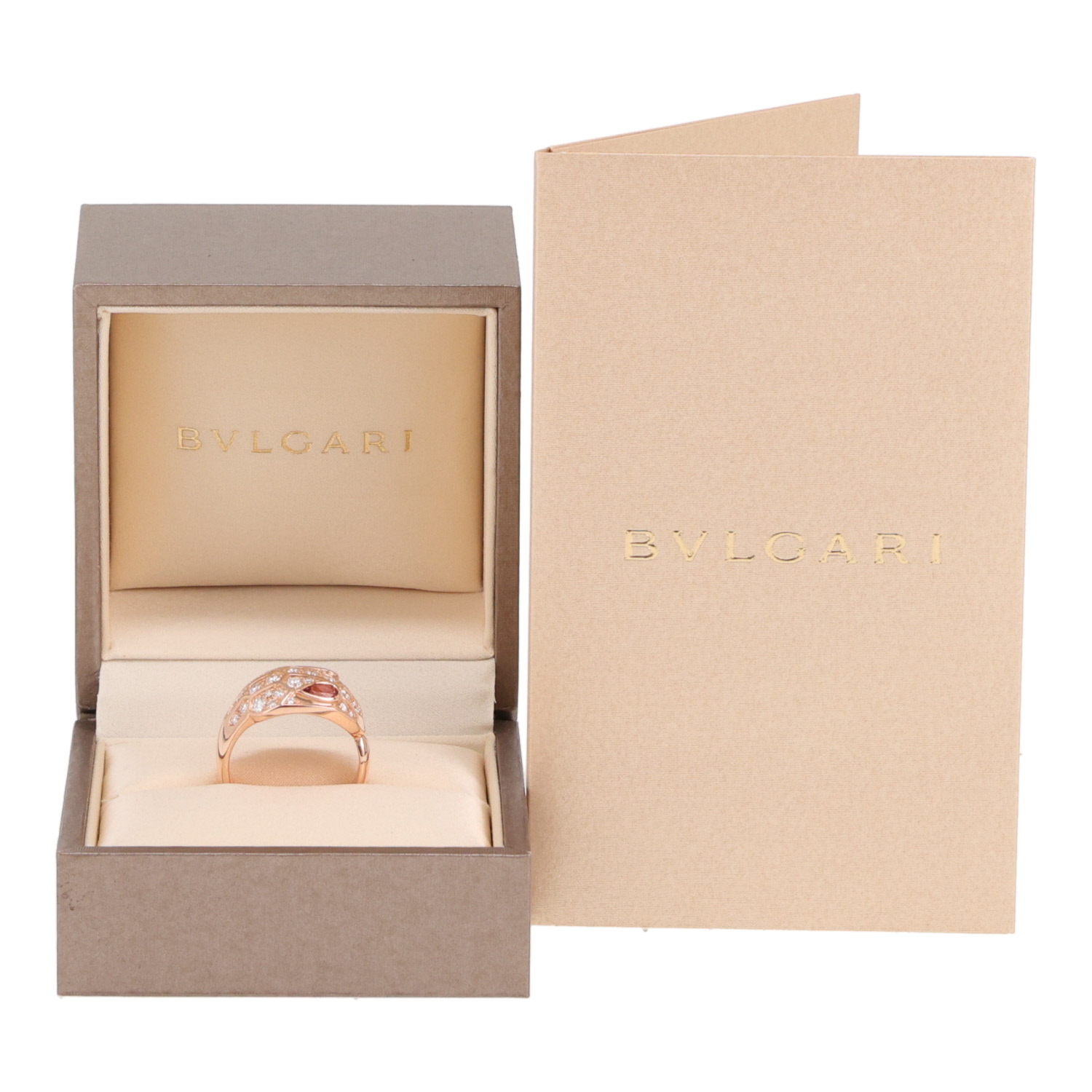 Bague Bulgari Serpenti Seduttori en or rose, diamants et tourmalines - Detail D2