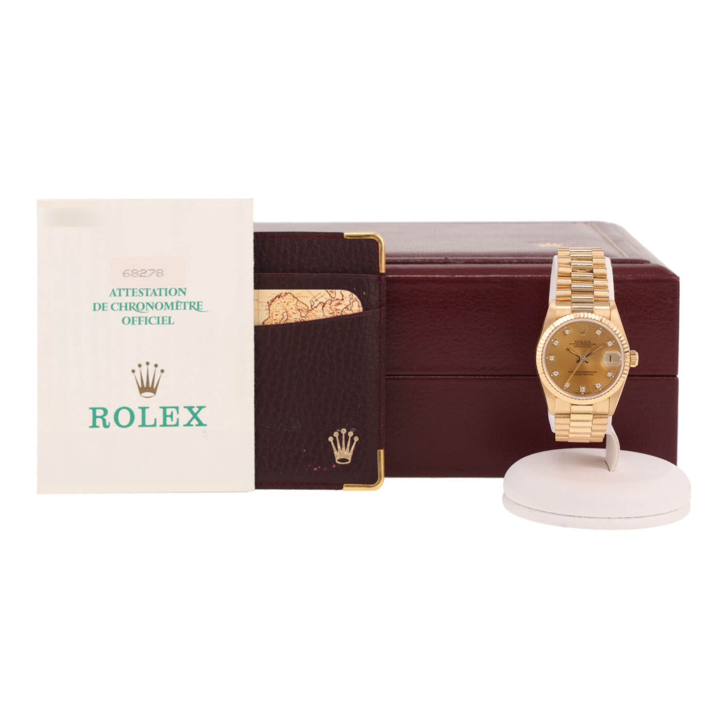 Montre Rolex Datejust en or jaune Ref: Rolex - 68278  Vers 1993