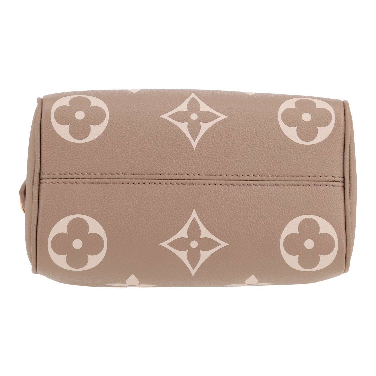 Borsa Louis Vuitton  Speedy 20 cm in pelle monogram con stampa color talpa e beige - Detail D1