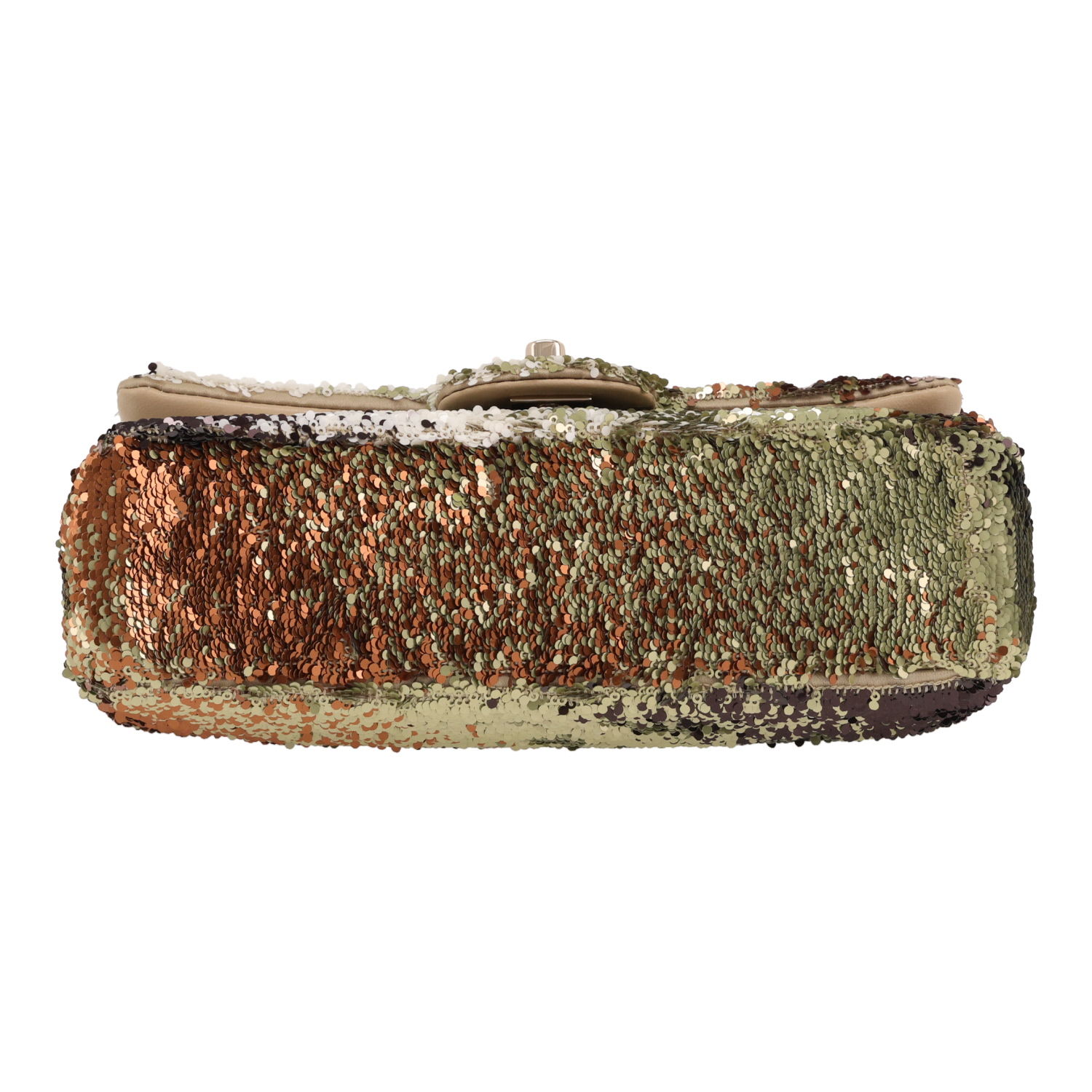 Borsa a tracolla Chanel  Timeless Petit in paillettes sfumato verdi - Detail D1