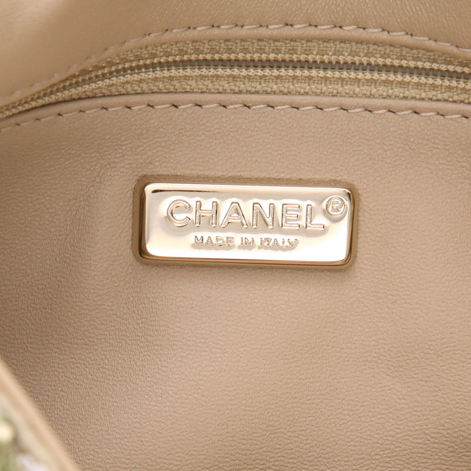 Borsa a tracolla Chanel  Timeless Petit in paillettes sfumato verdi - Detail D2