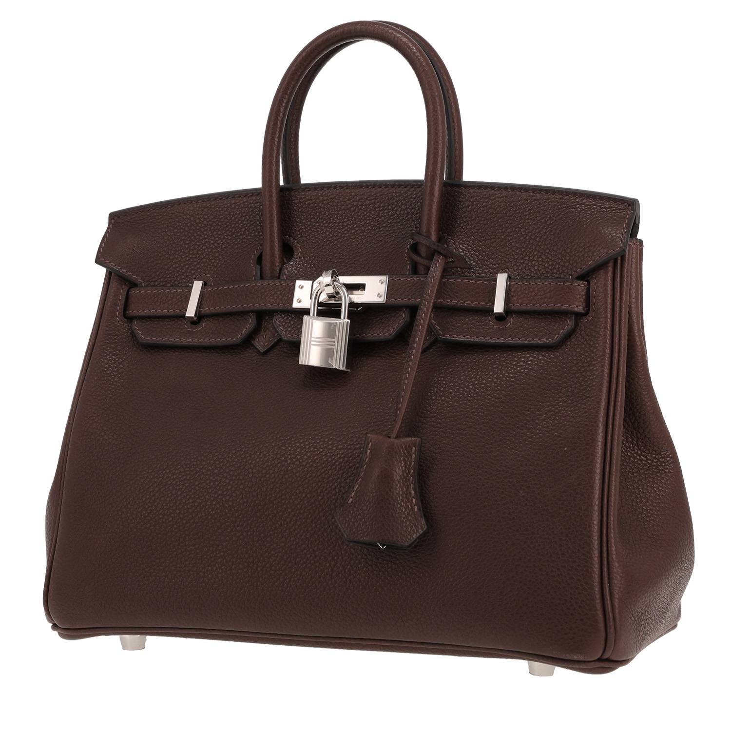 Hermès Birkin 25 Barenia Faubourg ébène occasion Hermès Birkin 25 Barenia Faubourg ébène occasion