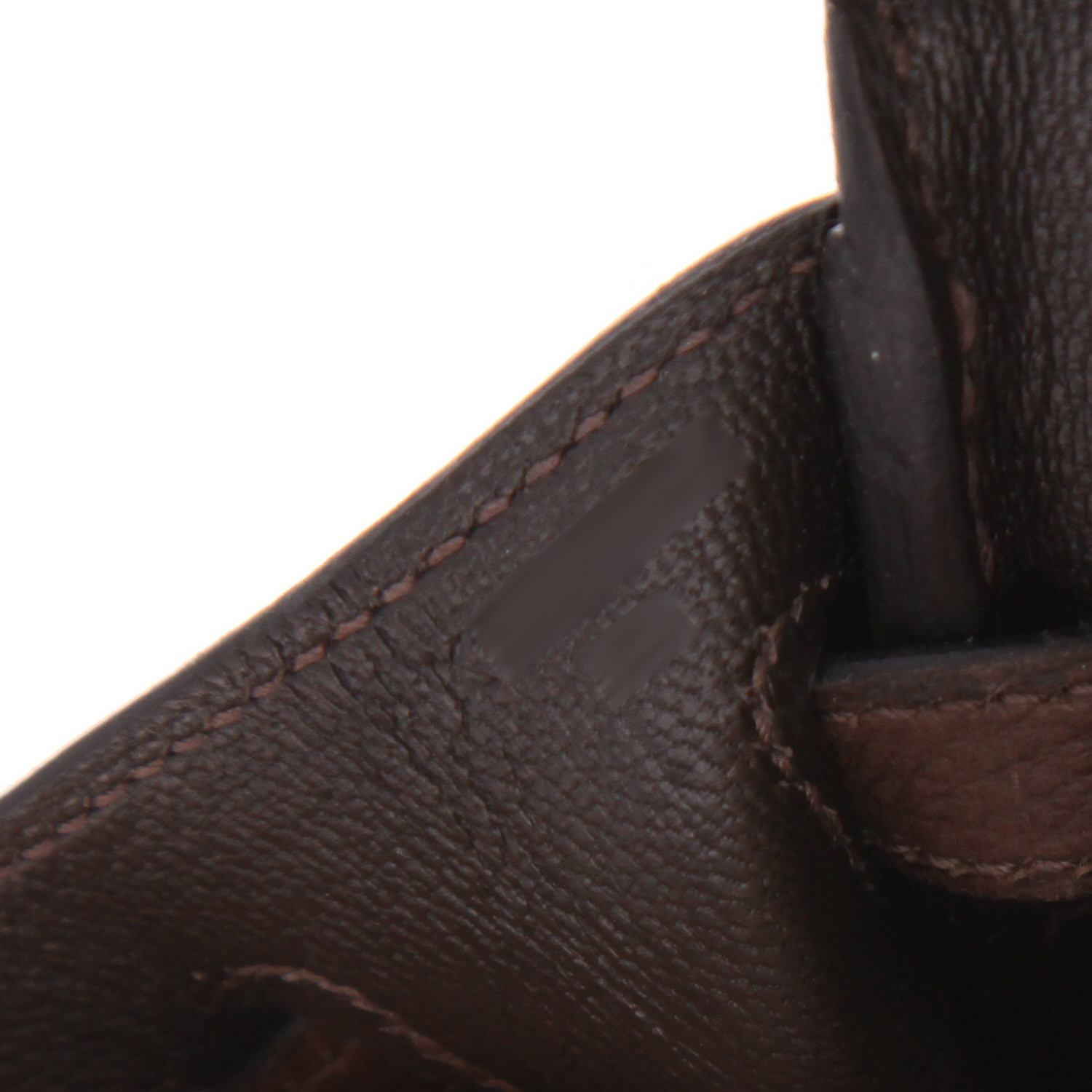 Sac à main Hermès  Birkin 25 cm en Barenia Faubourg ébène - Detail D4