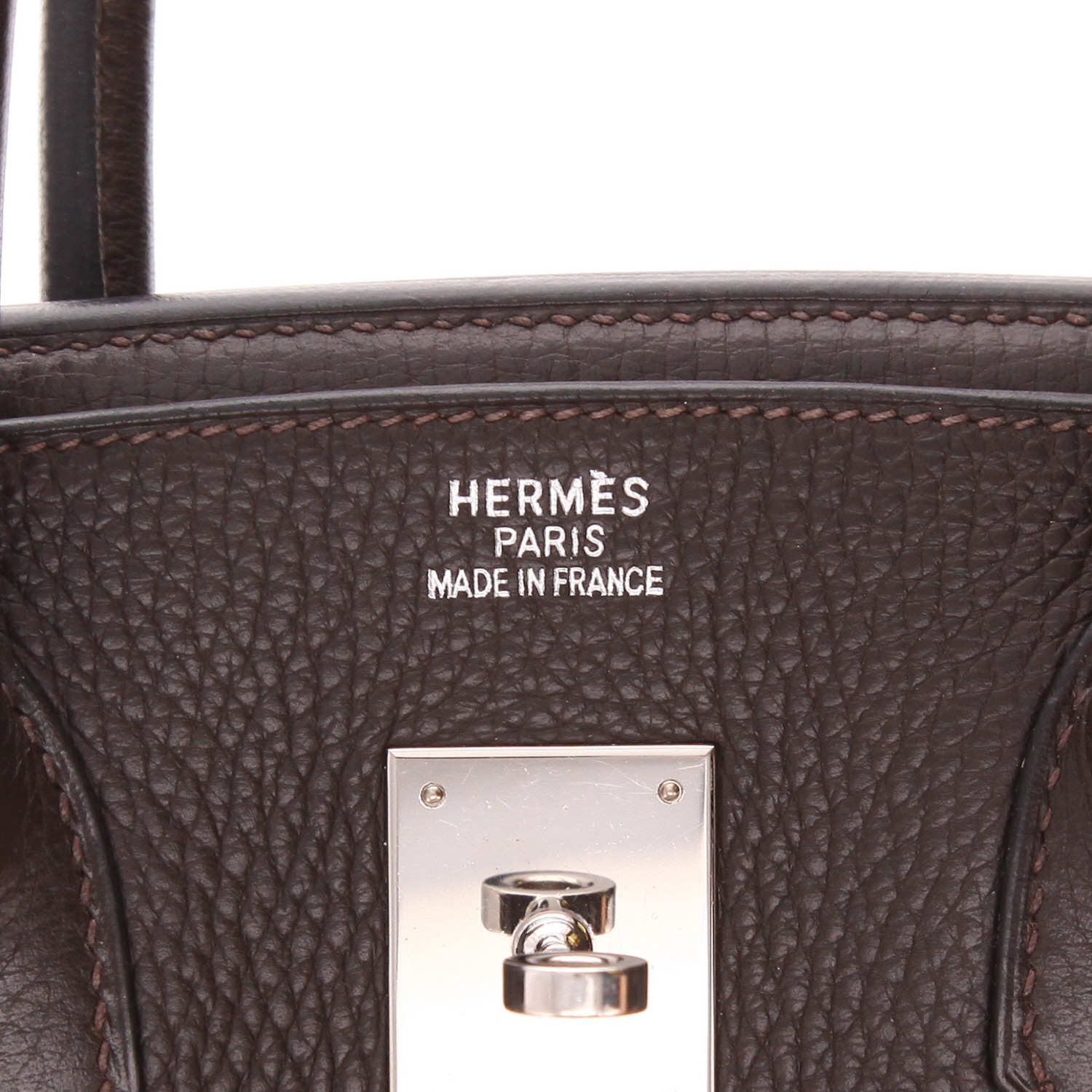 Hermès  Birkin 35 cm handbag  in brown togo leather - Detail D2