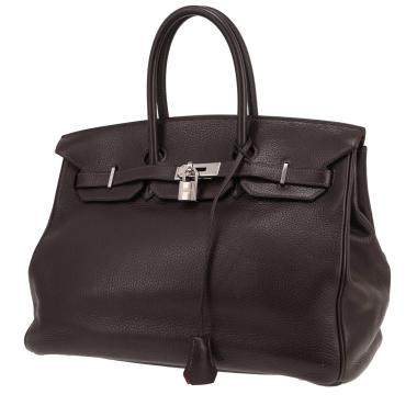 Borsa Hermès  Birkin 35 cm in pelle togo marrone