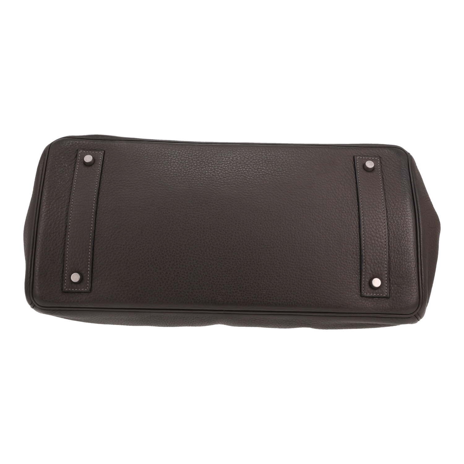 Hermès  Birkin Shoulder bag worn on the shoulder or carried in the hand  in grey togo leather - Detail D1