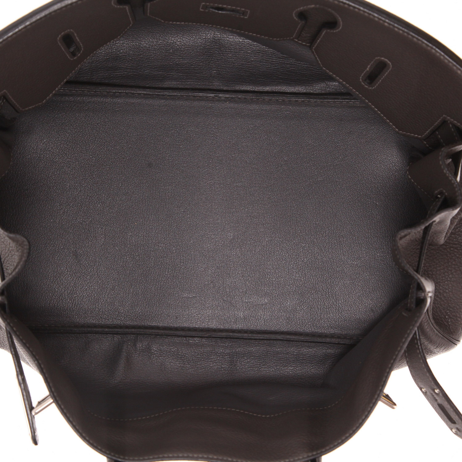 Hermès  Birkin Shoulder bag worn on the shoulder or carried in the hand  in grey togo leather - Detail D3