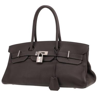 Hermès  Birkin Shoulder bag worn on the shoulder or carried in the hand  in grey togo leather