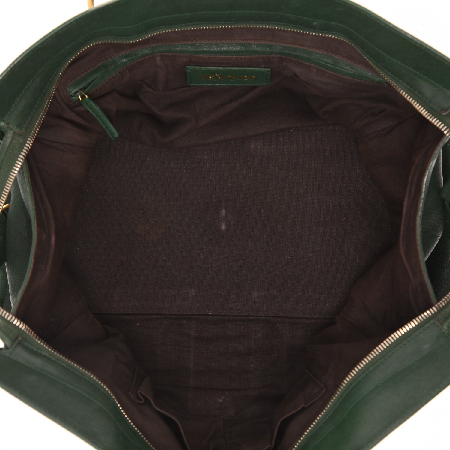 Saint Laurent  Chyc handbag  in green leather - Detail D3