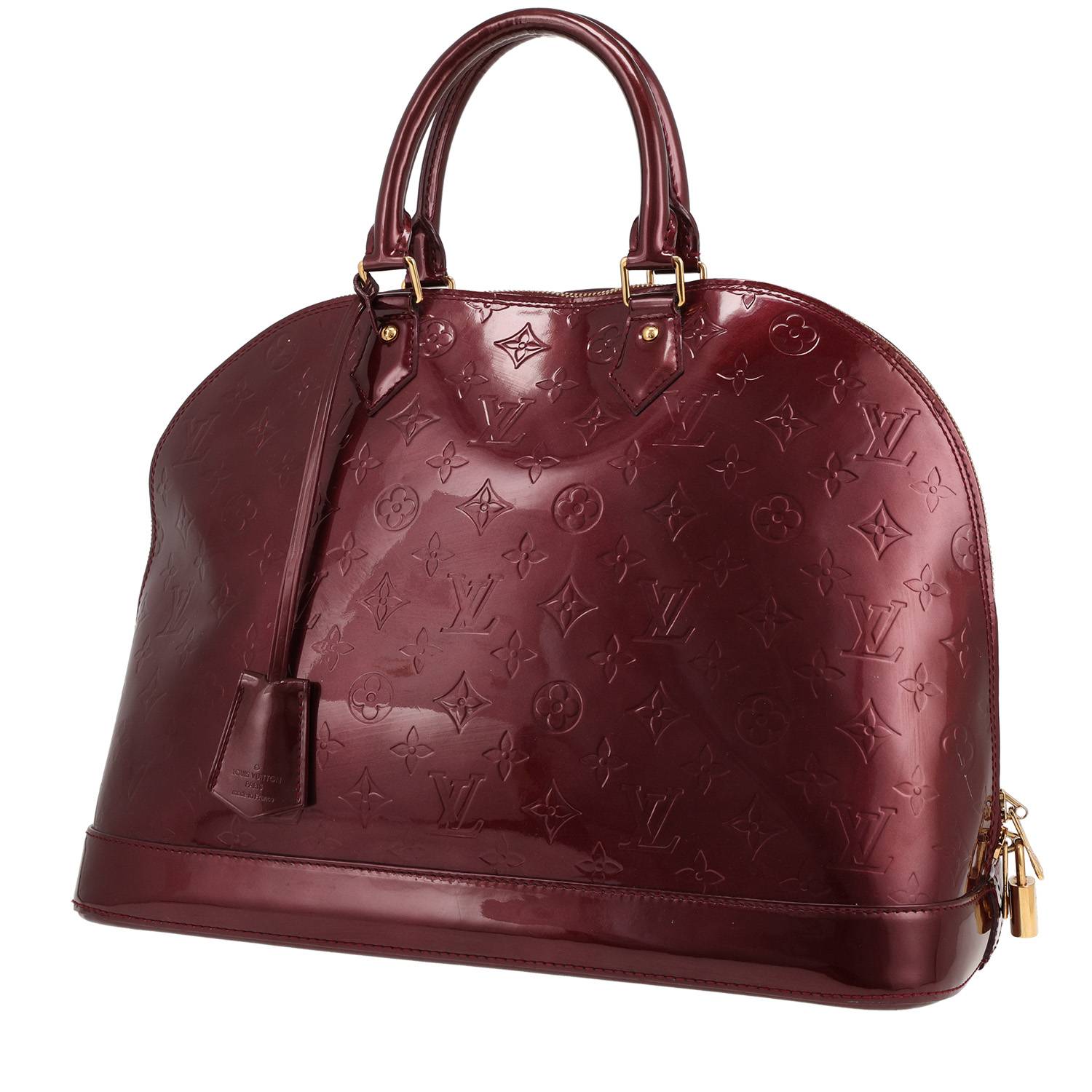Louis Vuitton Alma Monogram Verni Bordeaux Occasion Louis Vuitton Alma Monogram Verni Bordeaux Occasion