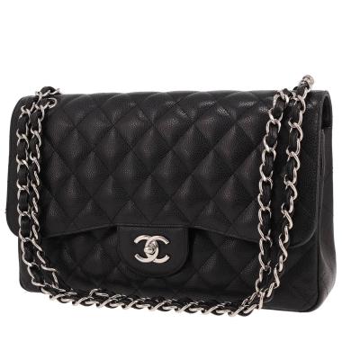Sac bandoulière Chanel  Timeless Jumbo en cuir grainé matelassé noir