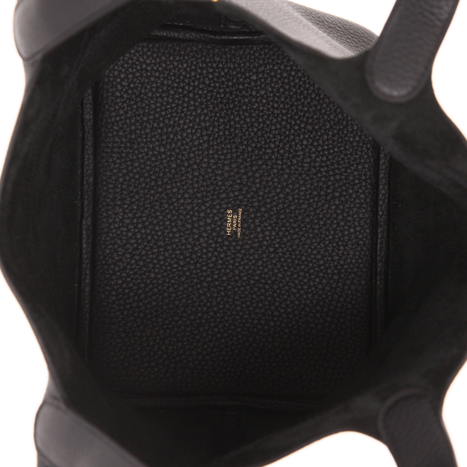 Bolso de mano Hermès  Picotin 22 cm en cuero togo negro - Detail D3