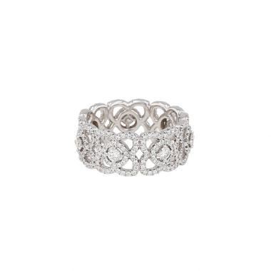 Bague De Beers Enchanted Lotus en or blanc et diamants