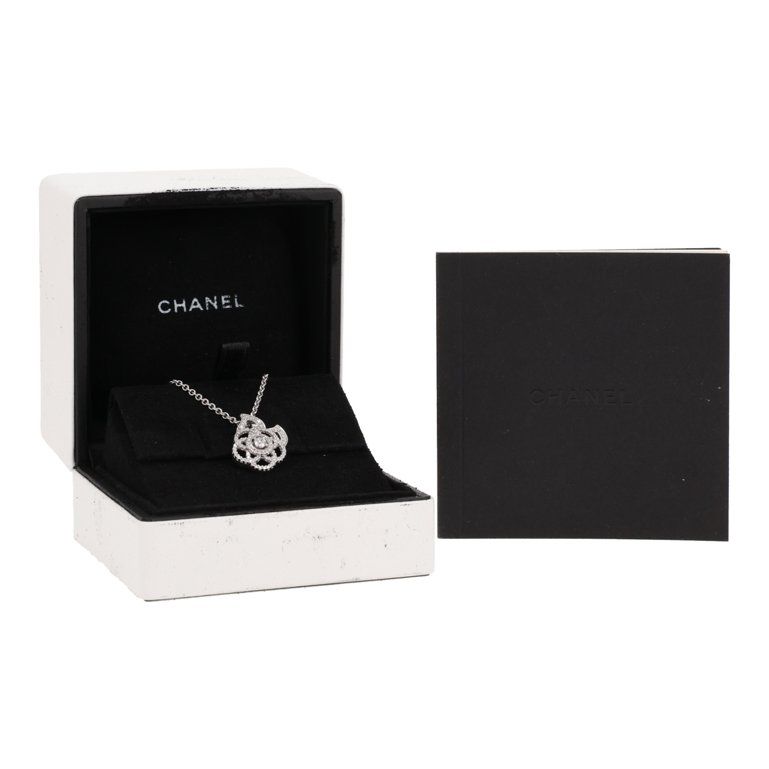 Collana Chanel Camelia in oro bianco e diamanti - Detail D2