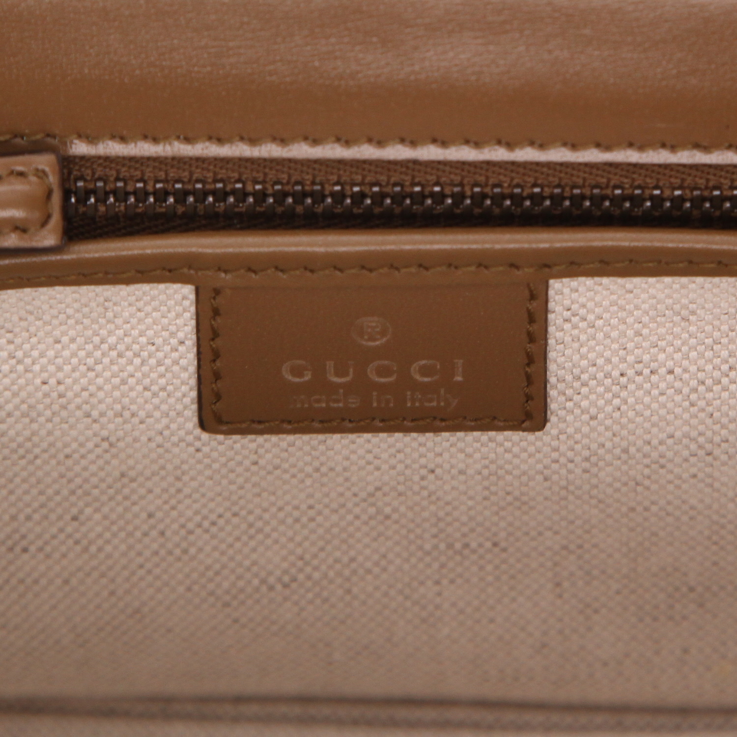 Gucci  Bamboo handbag  in brown leather - Detail D2