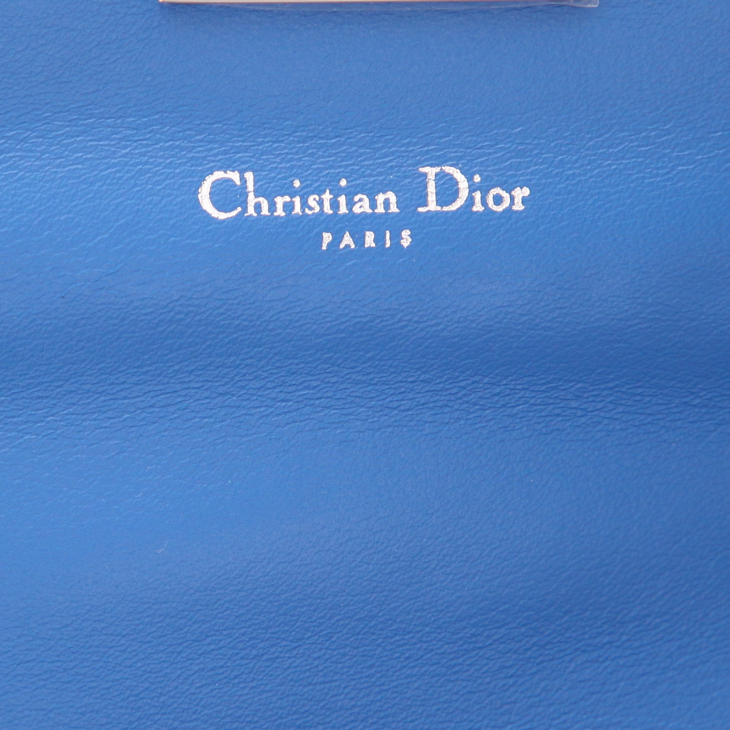 Borsa a tracolla Dior  Promenade in pelle verniciata blu - Detail D2