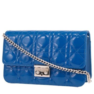 Dior  Promenade shoulder bag  in blue patent leather