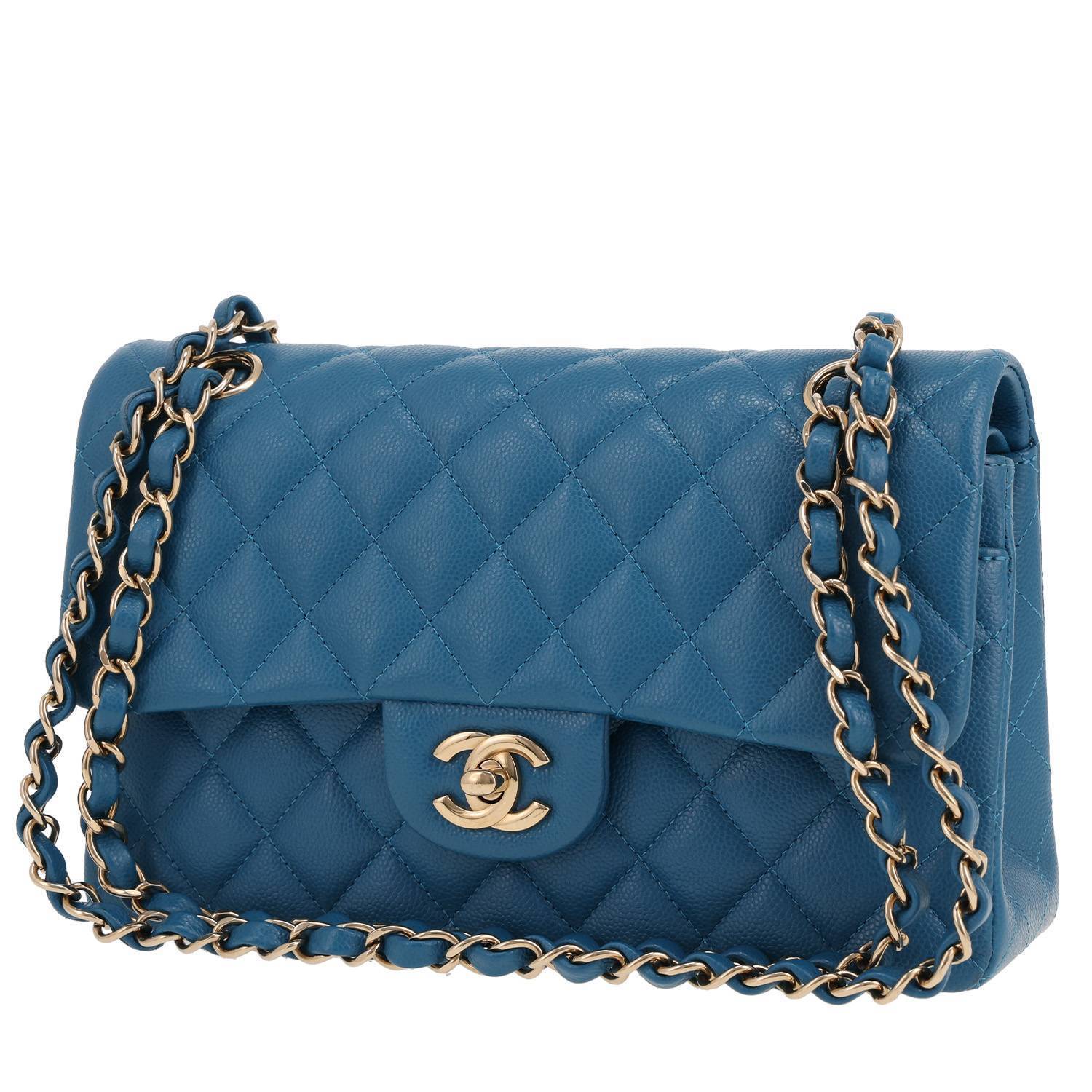 Sac Chanel Timeless Petit Matelassé Bleu Occasion Sac Chanel Timeless Petit Matelassé Bleu Occasion