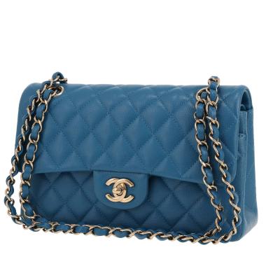 Sac bandoulière Chanel  Timeless Petit en cuir grainé matelassé bleu