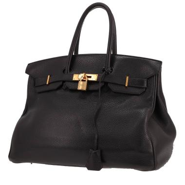 Bolso de mano Hermès  Birkin 35 cm en cuero togo negro