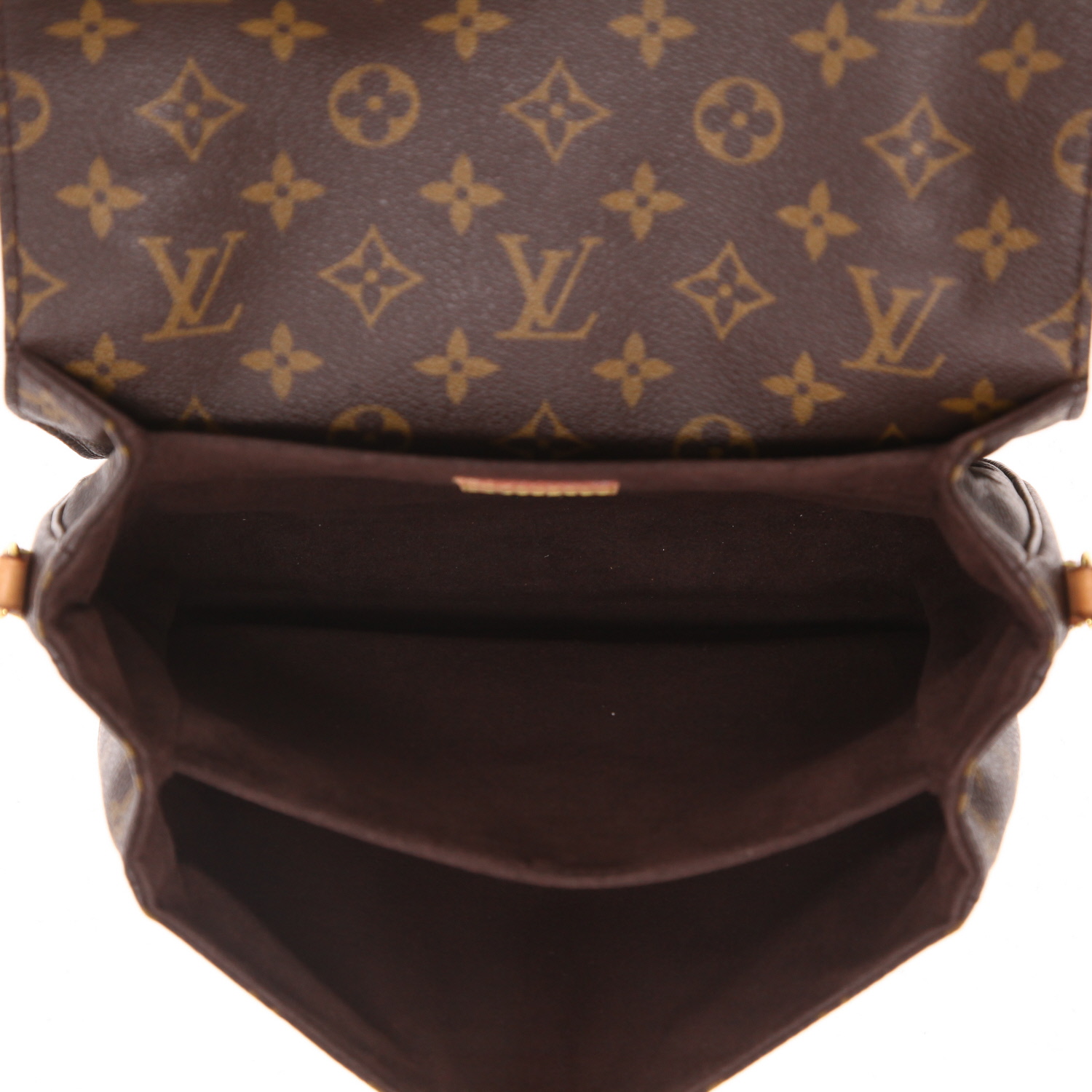Louis Vuitton  Metis shoulder bag  in brown monogram canvas  and natural leather - Detail D3