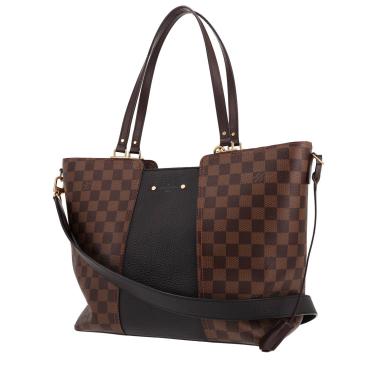 Sac à main Louis Vuitton  Jersey en toile damier marron et cuir noir