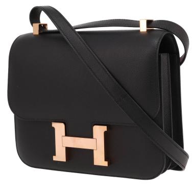 Borsa Hermès  Constance in pelle Epsom nera