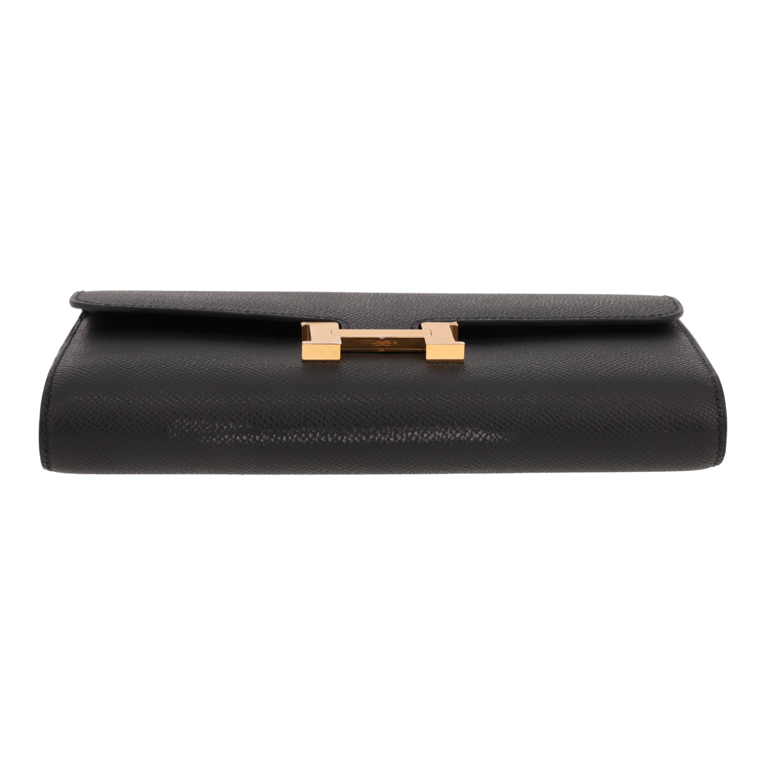 Hermès  Constance Long To Go shoulder bag  in black epsom leather - Detail D1