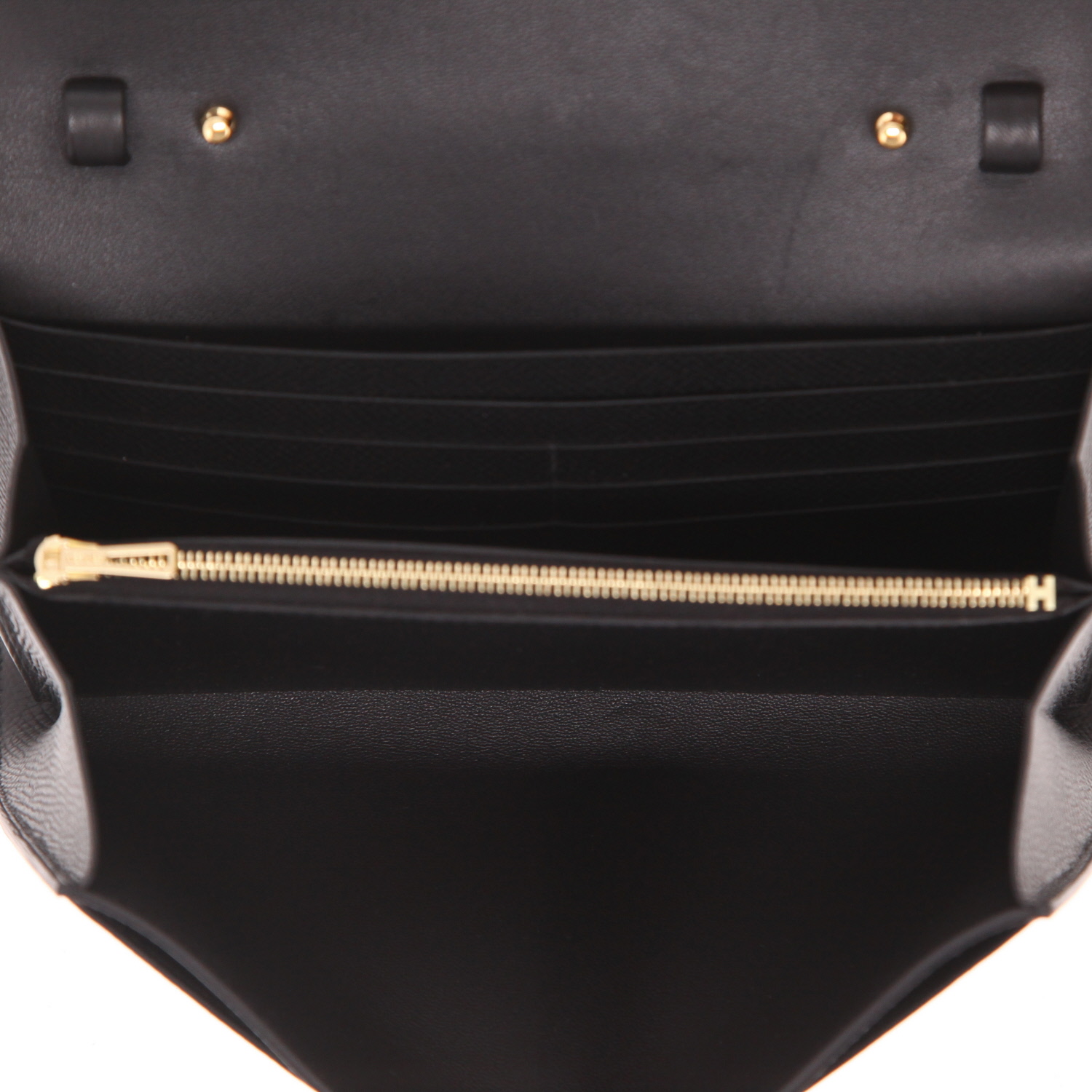 Borsa a tracolla Hermès  Constance Long To Go in pelle Epsom nera - Detail D3