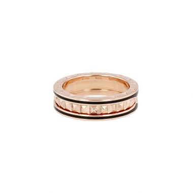 Anello Bulgari B.Zero1Rock in oro rosa e ceramica nero