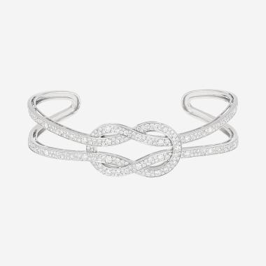 Bracelet jonc Fred Chance Infinie en or blanc et diamants