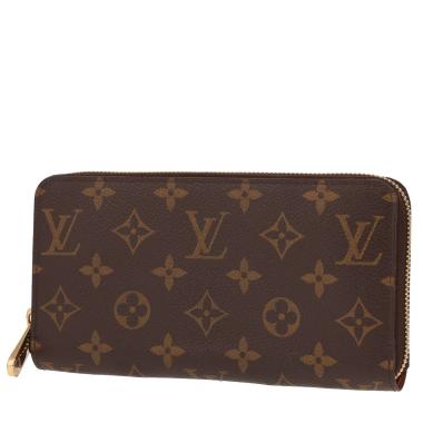 Portefeuille Louis Vuitton  Zippy en toile monogram enduite marron