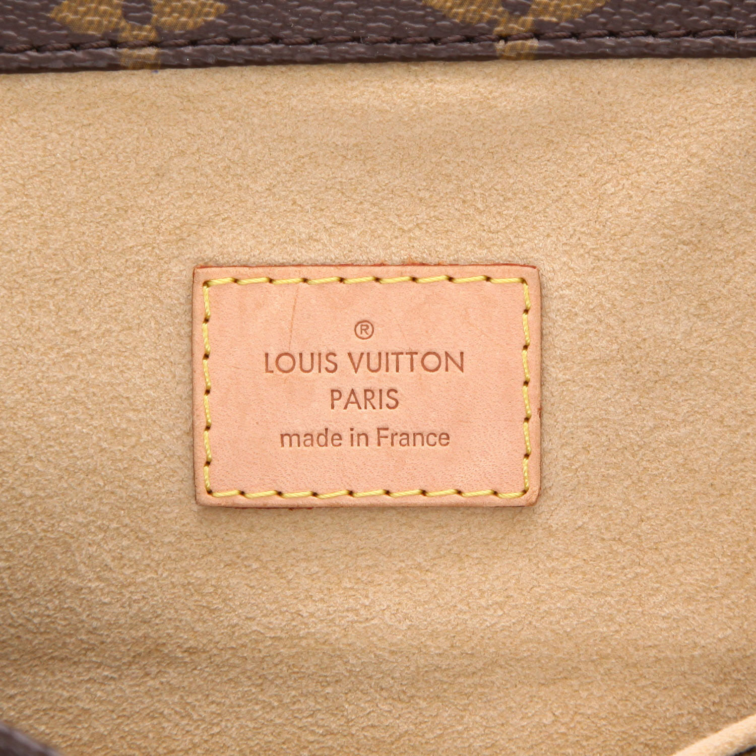 Bolso de mano Louis Vuitton  Artsy modelo mediano  en lona Monogram marrón y cuero natural - Detail D2