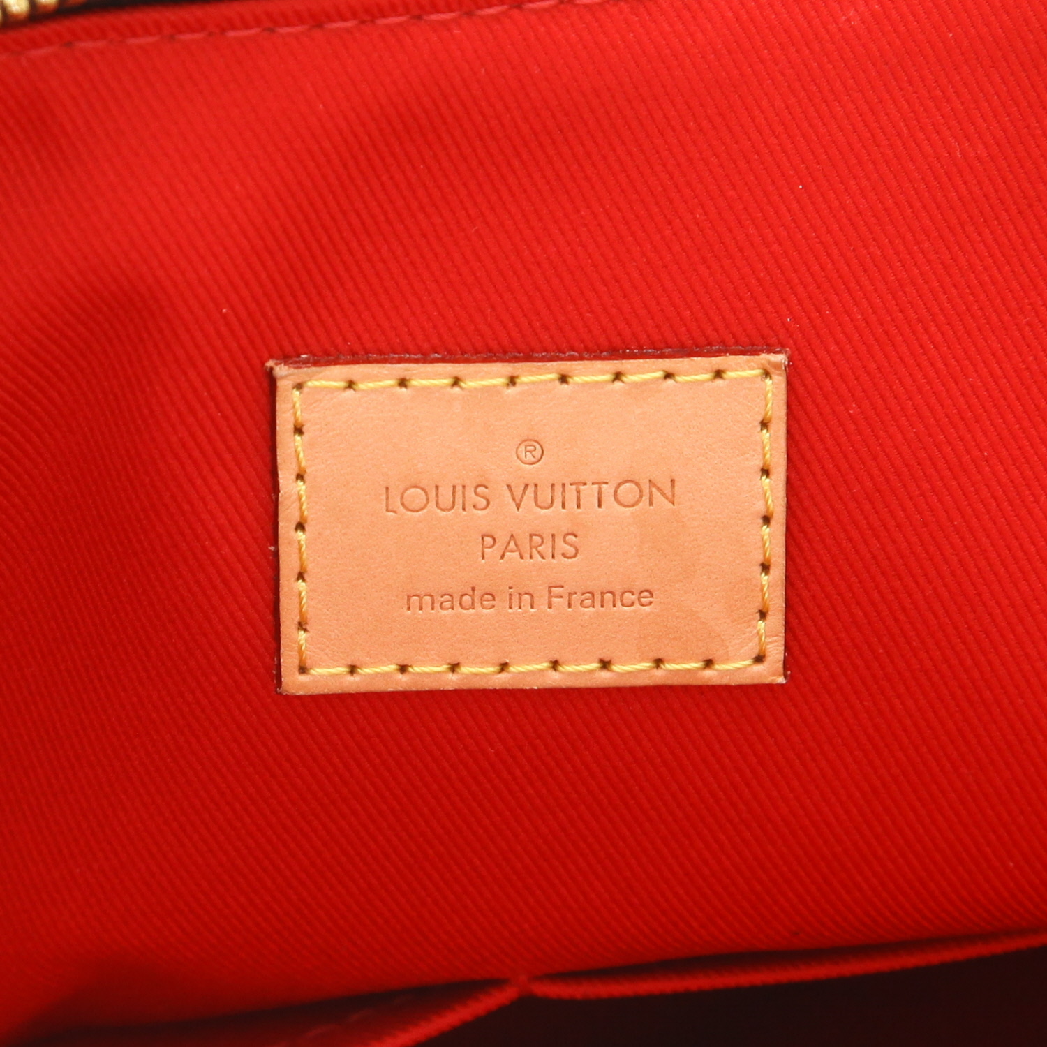 Sac à main Louis Vuitton  Tournelle en toile monogram marron et cuir naturel - Detail D2