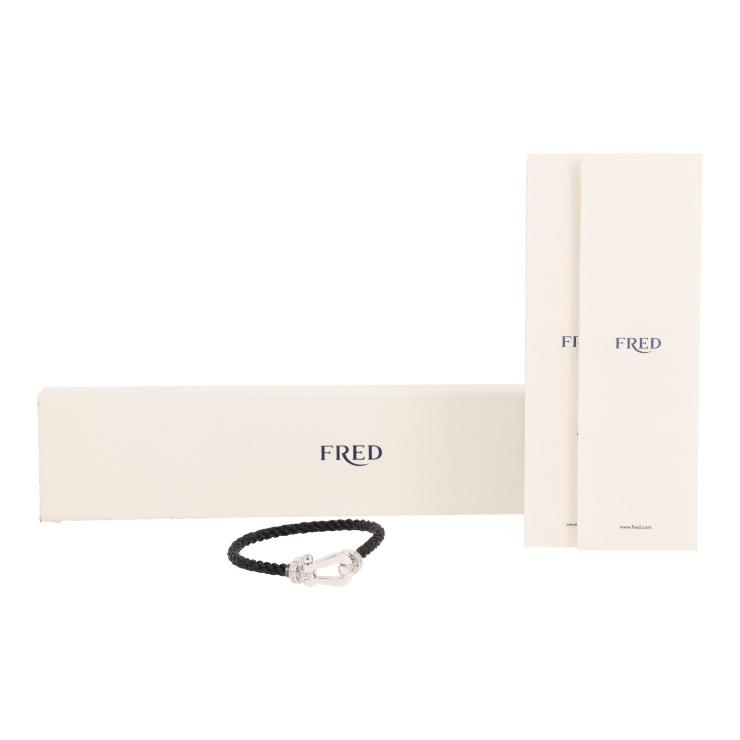 Bracelet Fred Force 10 grand modèle en or blanc et diamants