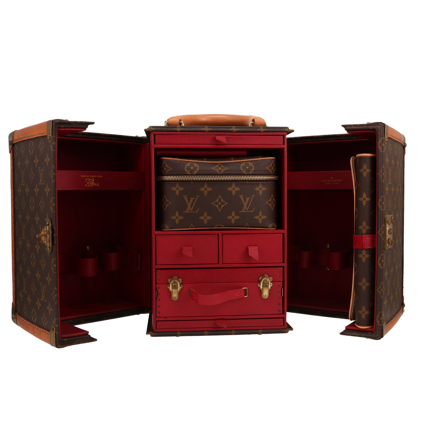 Beauty Louis Vuitton  Edition Limitée Sharon Stone in tela monogram cerata e pelle naturale - Detail D4