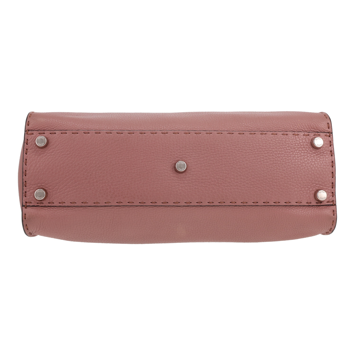 Fendi  Peekaboo Selleria handbag  in pink grained leather - Detail D1