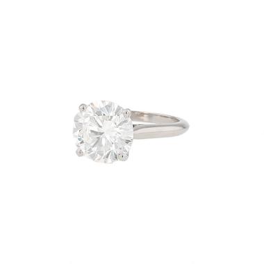 Boucheron setting solitaire ring in platinium and diamond 5,01 carat