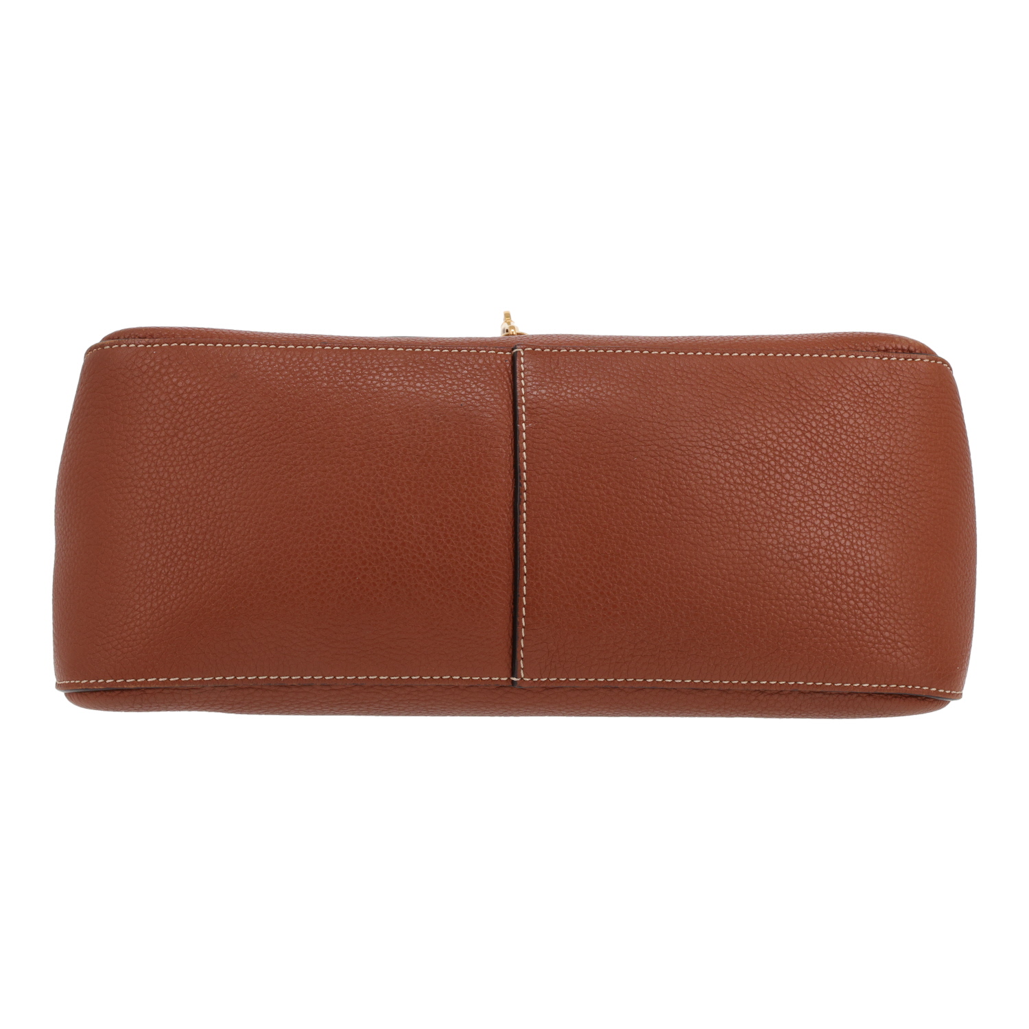 Valentino Garavani Vlogo handbag  in brown grained leather - Detail D1