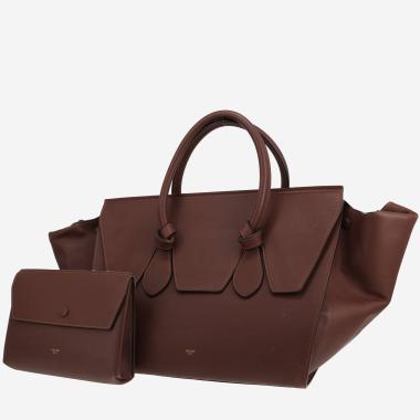 Sac à main Celine  Tie Bag en cuir marron