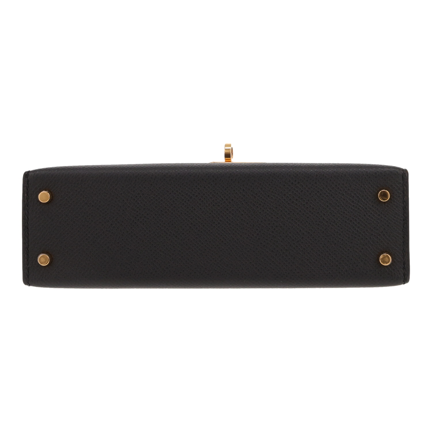 Bolso bandolera Hermès  Kelly 20 cm en cuero epsom negro - Detail D1