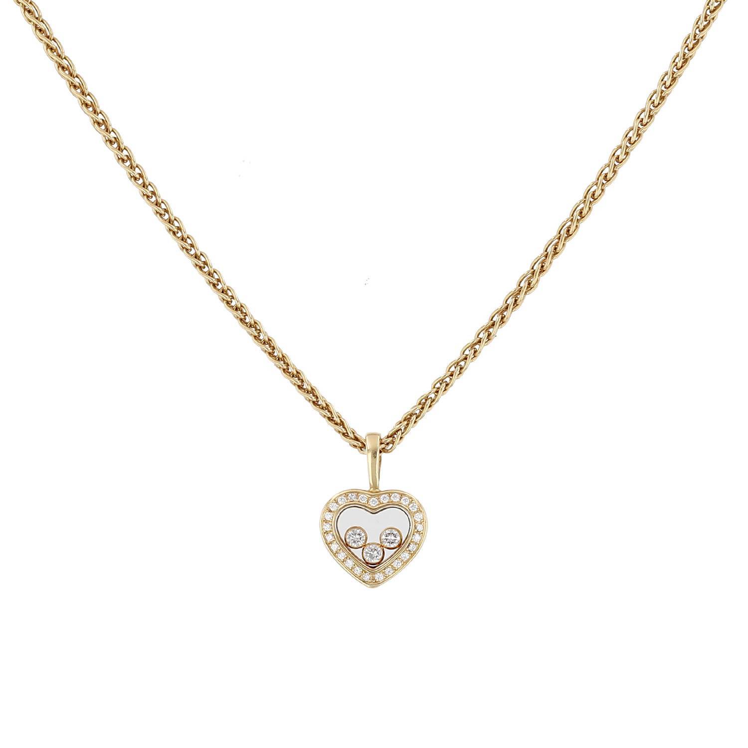 Collier Chopard Happy Diamonds en or jaune et diamants