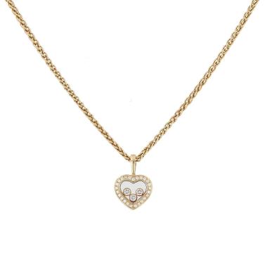 Chopard Happy Diamonds necklace in yellow gold and diamonds