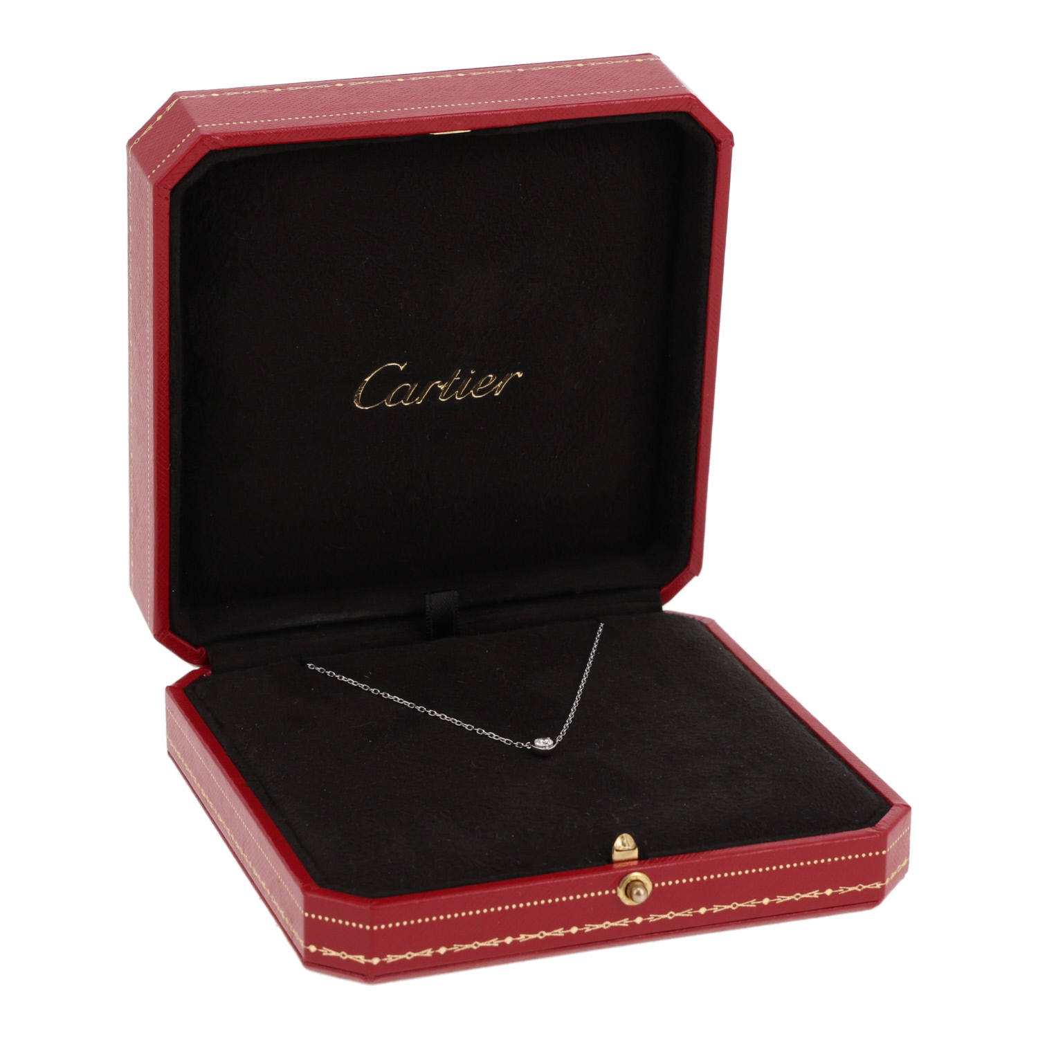 Collar Cartier de oro blanco y diamante - Detail D2