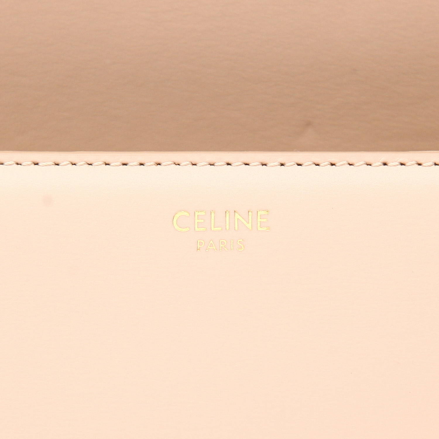 Borsa a tracolla Celine  Triomphe in pelle beige - Detail D2