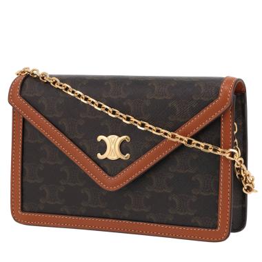 Bolso bandolera Celine  Margo en lona monogram y cuero marrón