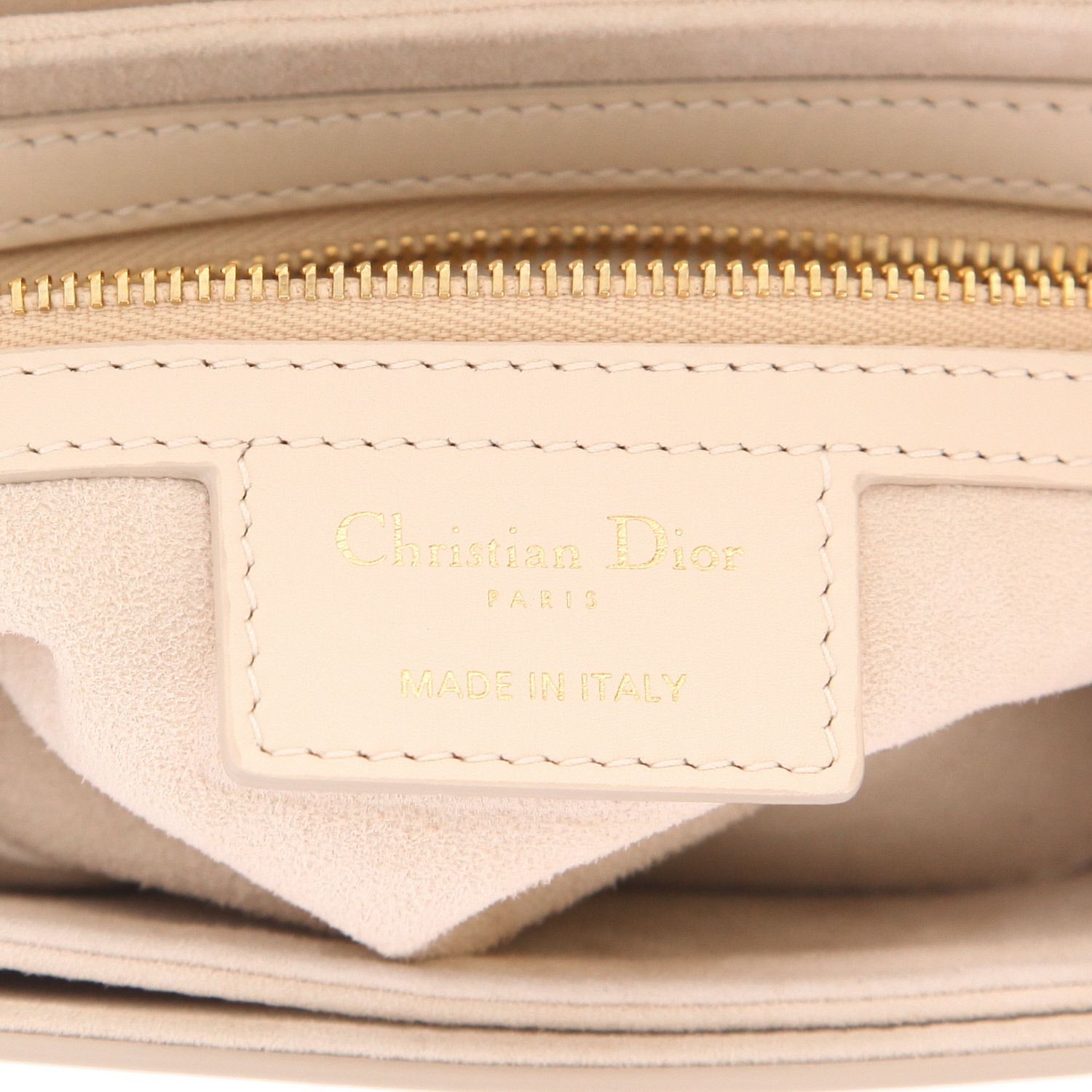 Dior  30 Montaigne Avenue shoulder bag  in beige leather - Detail D2