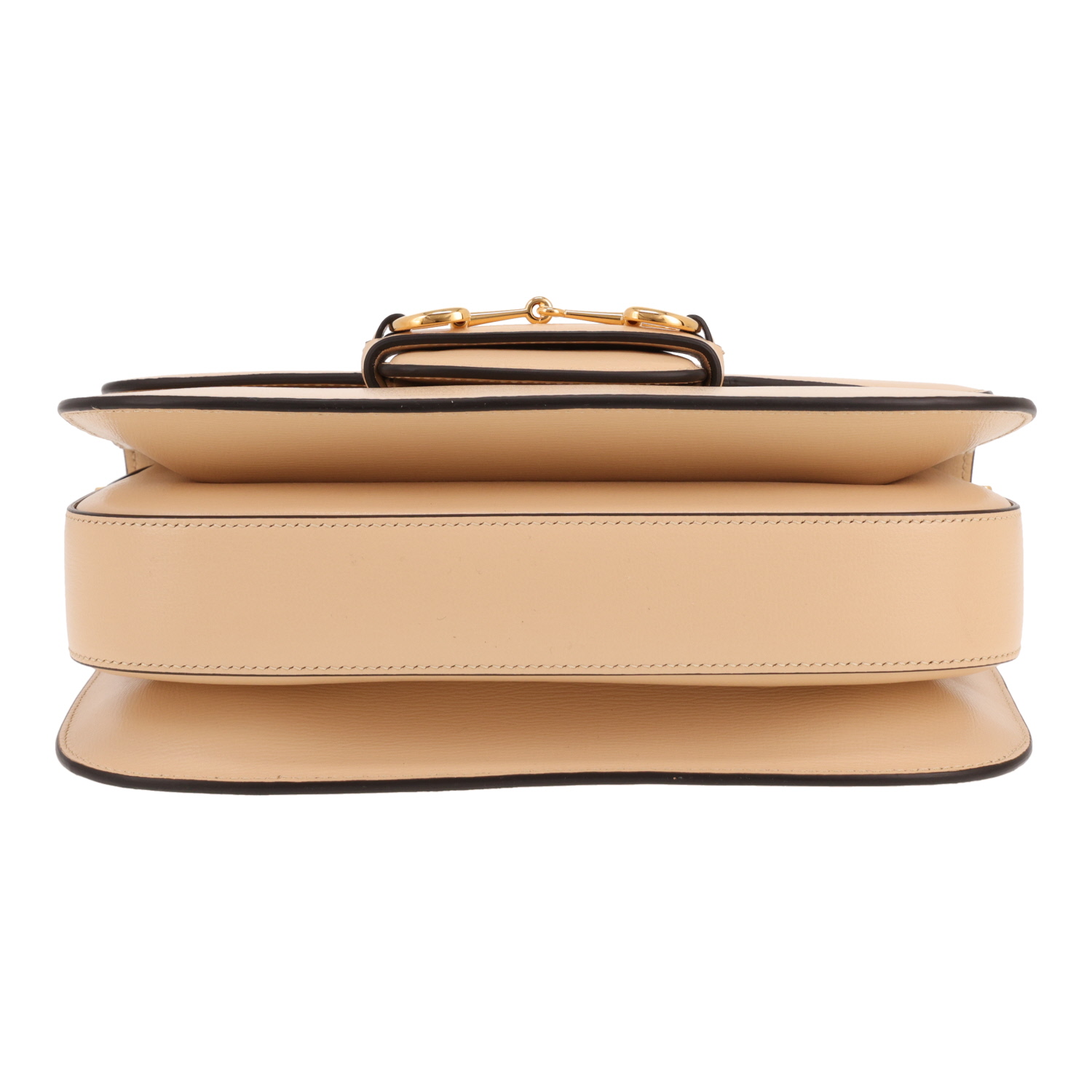 Bolso de mano Gucci  1955 Horsebit en cuero beige - Detail D1